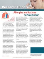 Research - Acupuncture Allergies Asthma